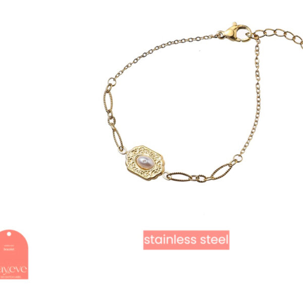 Go Dutch Label Bracelet Hexagon Pearl