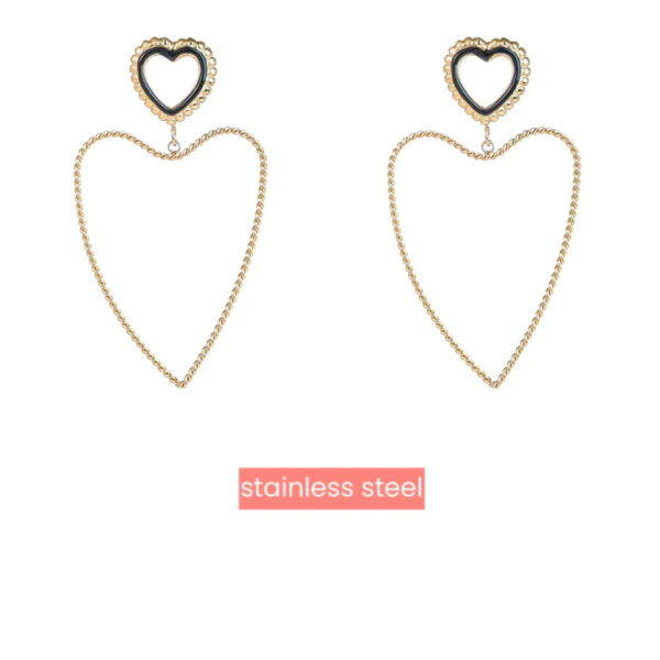 Go Dutch Label Earring Open Hearts Dangle